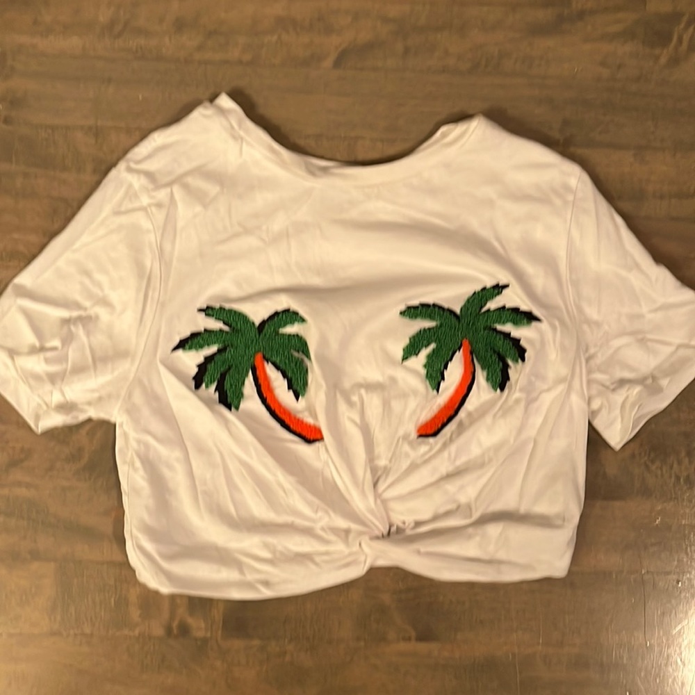 Palm tree Zara crop top